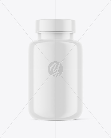 Glossy Plastic Jar Mockup