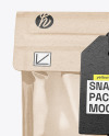 Kraft Paper w/ Clear Plastic Flow-Pack Tied w/ Rope Mockup