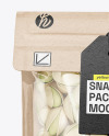 Kraft Paper Flow-Pack w/ Pistachios Mockup