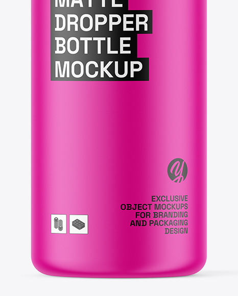 Matte Dropper Bottle Mockup