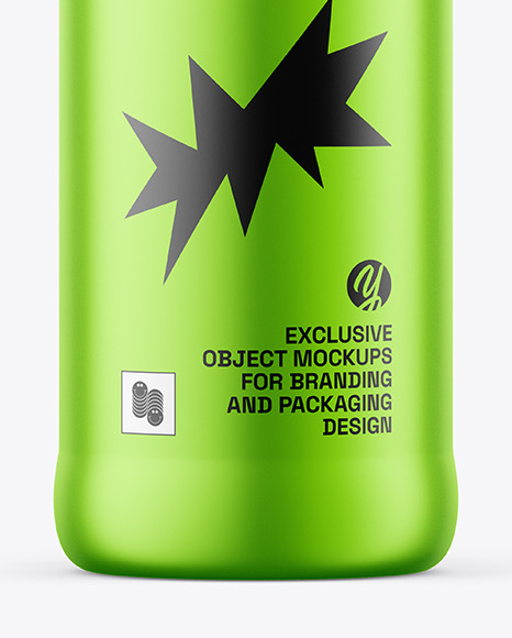 Matte Metallic Bottle Mockup