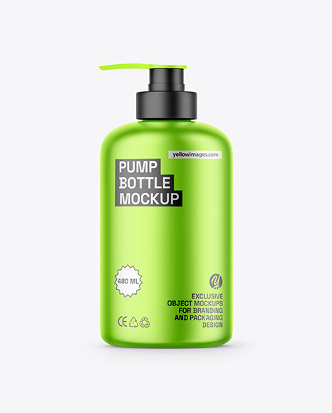 Metallic Pump Bottle Mockup