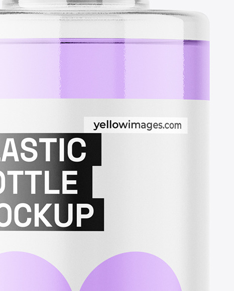 Clear Plastic Bottle Mockup