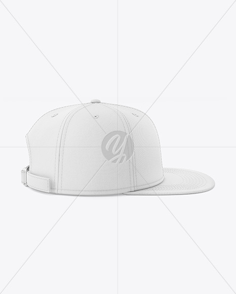 Snapback Cap Mockup - Side View