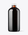 16oz Amber Glass Boston Bottle Mockup