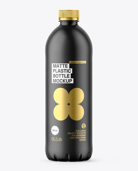 64oz Matte Plastic Bottle Mockup