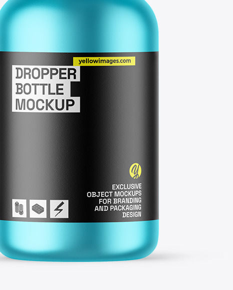Matte Metallic Dropper Bottle Mockup Matte Metallic Dropper Bottle Mockup