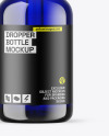 Blue Glass Dropper Bottle Mockup