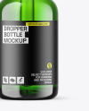 Green Glass Dropper Bottle Mockup