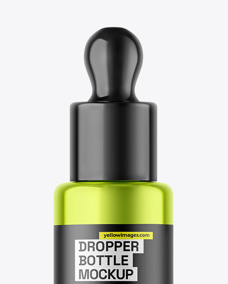 Metallic Dropper Bottle Mockup