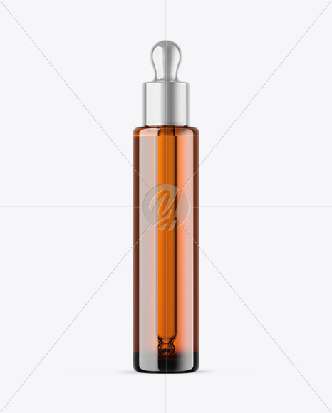 Amber Glass Dropper Bottle Mockup