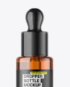 Amber Glass Dropper Bottle Mockup