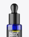 Blue Glass Dropper Bottle Mockup