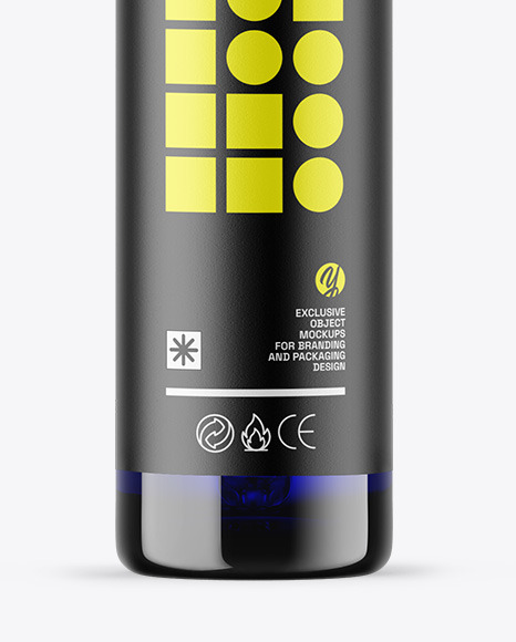 Blue Glass Dropper Bottle Mockup