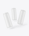 Three Matte Cans Mockup