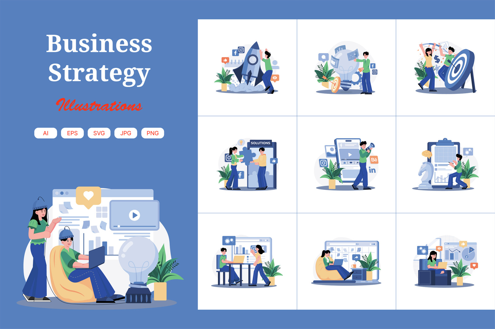 M666_Business Strategy Illustration Pack