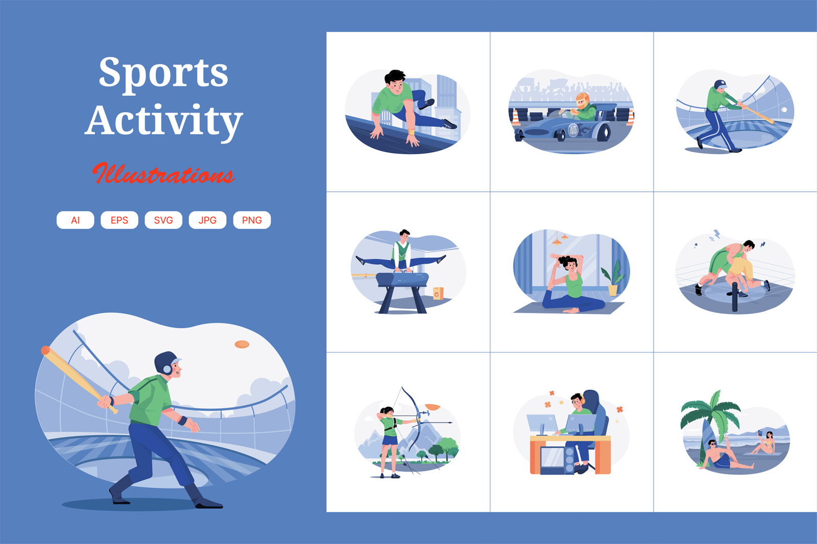 M634_Sports Activity Illustration Pack