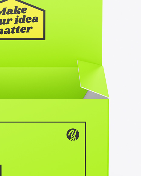 Opened Paper Box Mockup