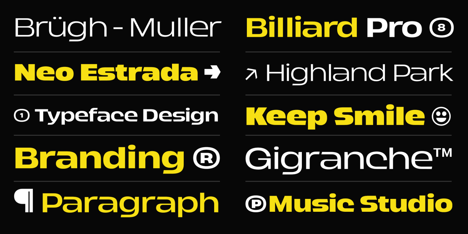 Gigranche Font Family