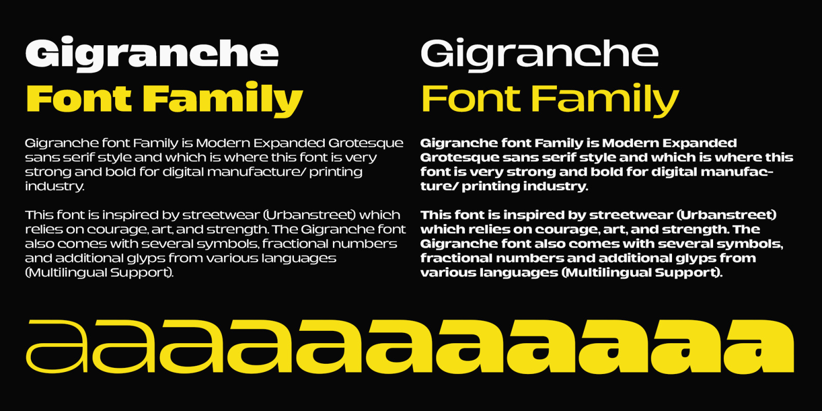 Gigranche Font Family Gigranche Font Family