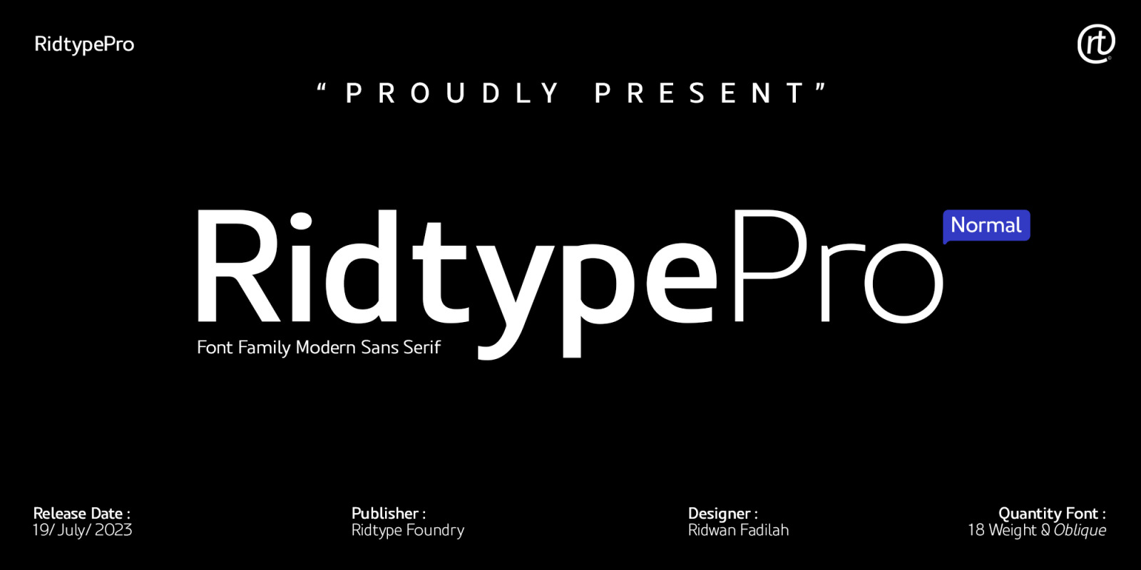 Ridtype Pro Font Family Ridtype Pro Font Family