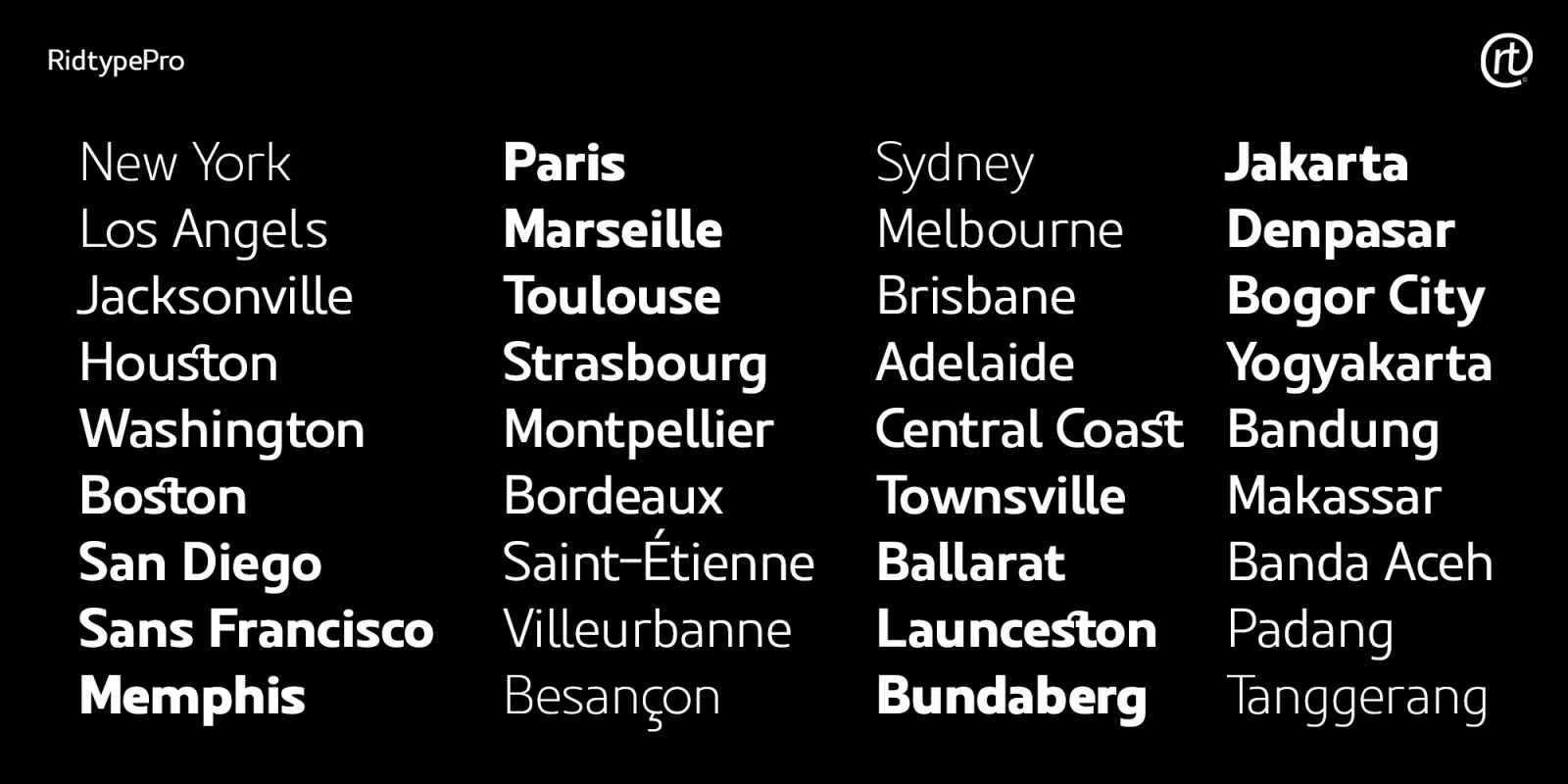Ridtype Pro Font Family Ridtype Pro Font Family