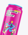 Three Glossy Cans Mockup