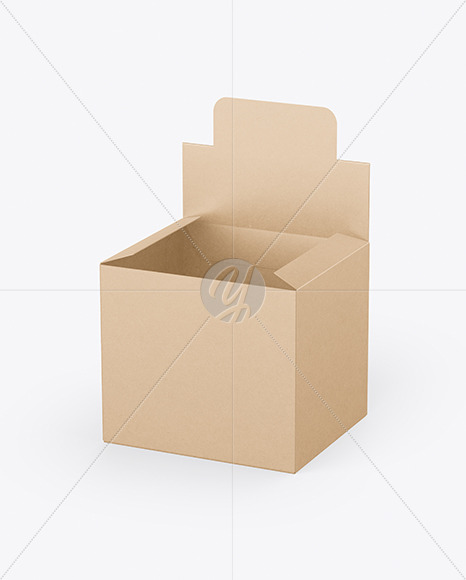 Opened Kraft Box Mockup