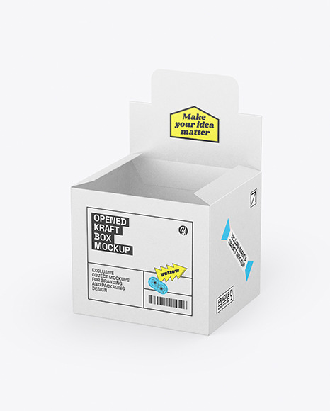 Opened Kraft Box Mockup