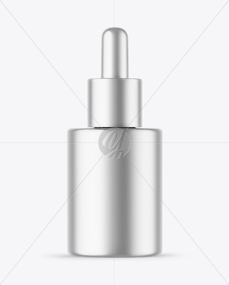 Matte Metallic Dropper Bottle Mockup