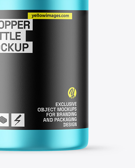 Matte Metallic Dropper Bottle Mockup