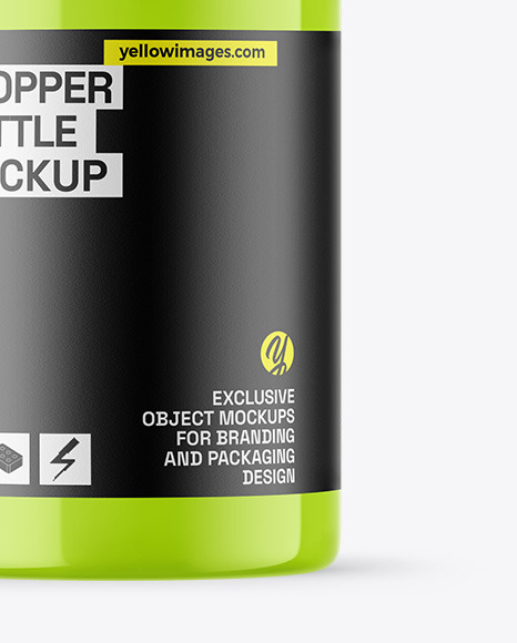 Glossy Dropper Bottle Mockup