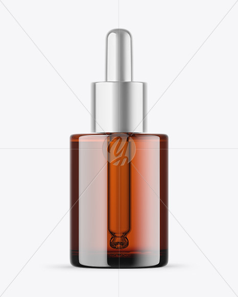 Amber Glass Dropper Bottle Mockup