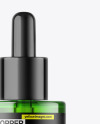 Green Glass Dropper Bottle Mockup