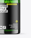 Green Glass Dropper Bottle Mockup