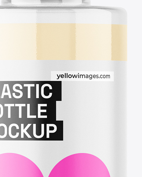 Clear Plastic Bottle Mockup