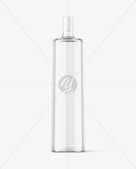 Clear Glass Vodka Bottle Mockup