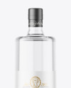 Clear Glass Vodka Bottle Mockup