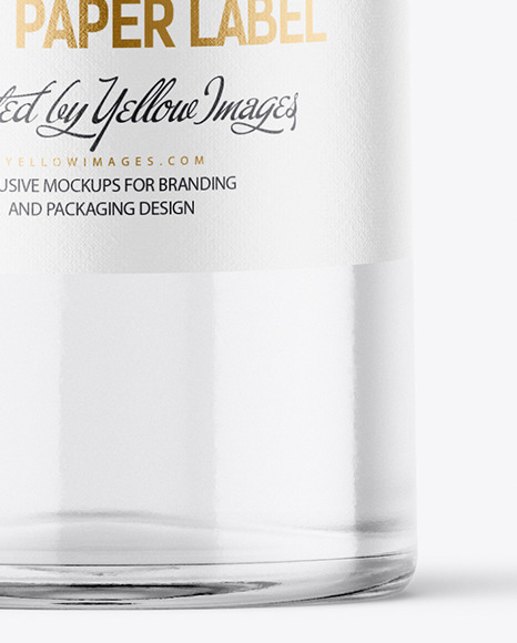 Clear Glass Vodka Bottle Mockup