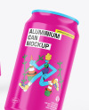 Three Glossy Cans Mockup