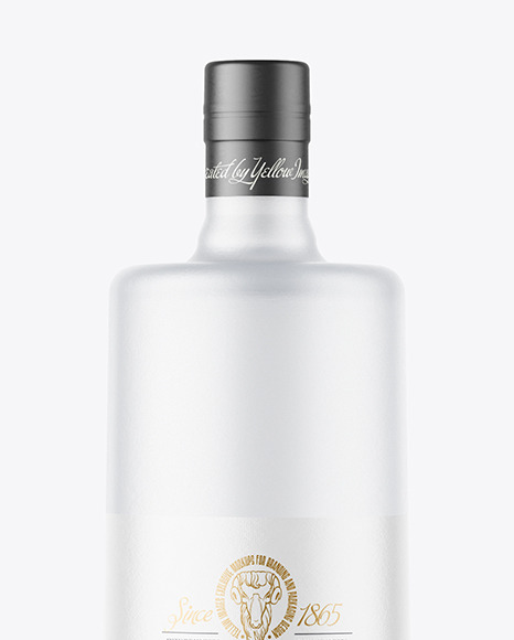 Frosted Glass Vodka Bottle Mockup