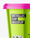 Glossy Metallic Cup Mockup