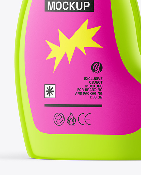 Glossy Detergent Bottle Mockup