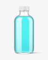 4oz Clear Glass Boston Bottle Mockup