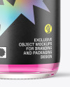 4oz Clear Glass Boston Bottle Mockup