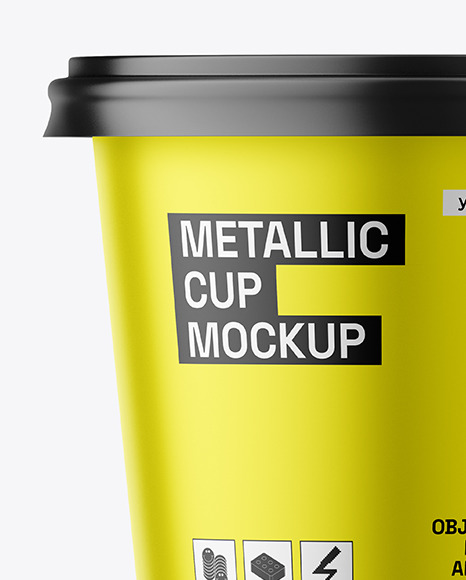 Matte Metallic Cup Mockup