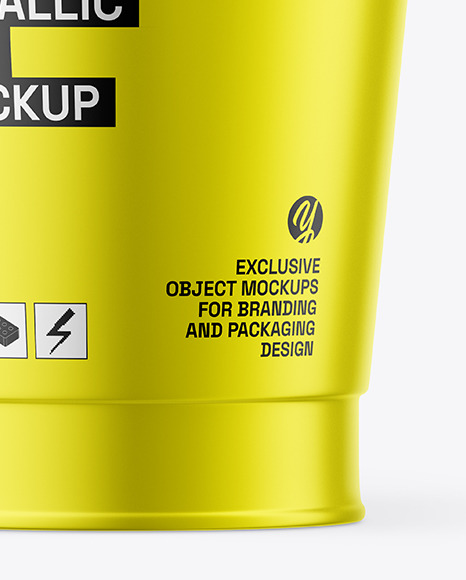 Matte Metallic Cup Mockup