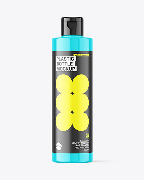 Glossy Plastic Bottle Mockup