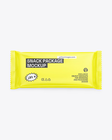 Glossy Snack Package Mockup