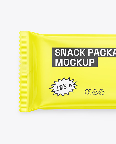 Glossy Snack Package Mockup